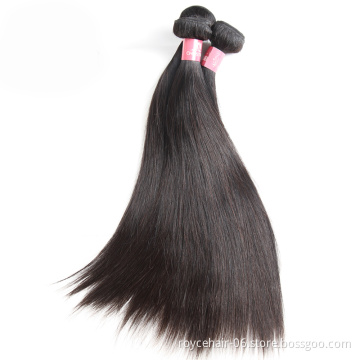All Real unprocessed Indian Raw Virgin Hair weave  silky straight  Human Hair Extensions